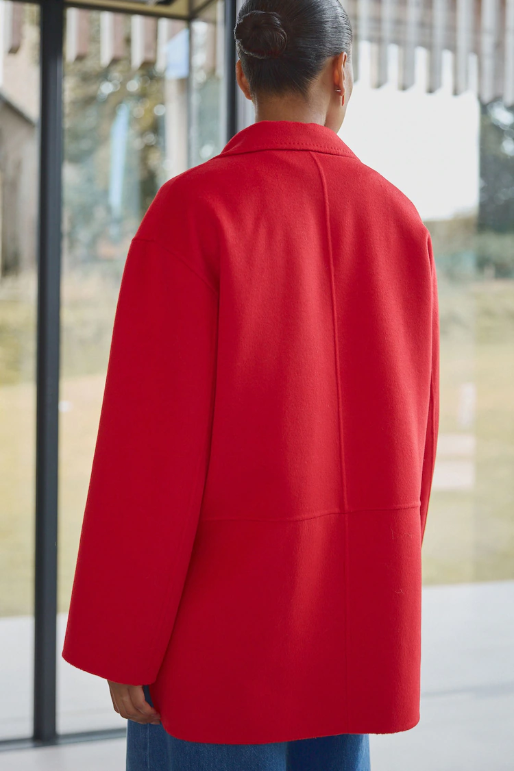 15b - Wool Blend Blazer Coat