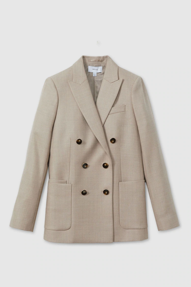 7b - Wool Blend Double Breasted Blazer