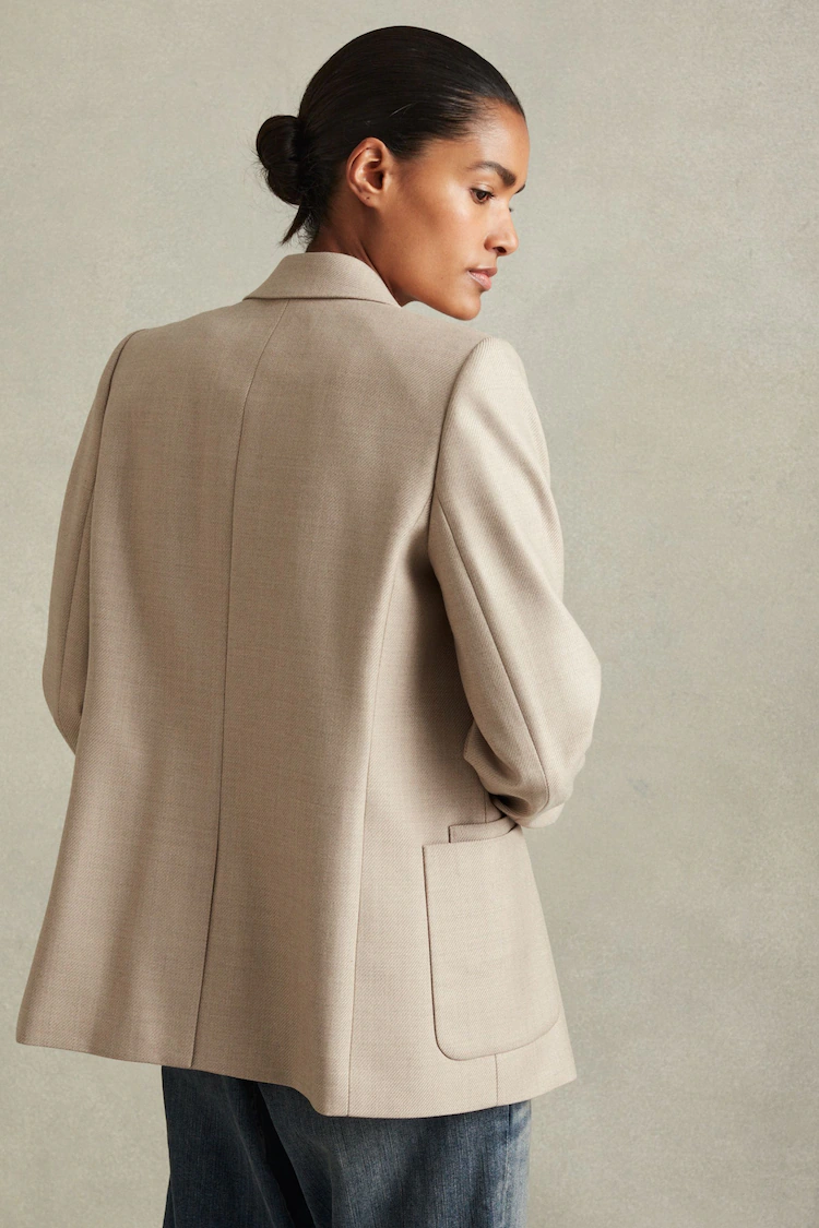 7c - Wool Blend Double Breasted Blazer